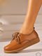 Leder Damen Oxfords in Braun Farbe