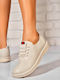 Leder Damen Oxfords in Beigem Farbton