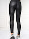Pantaloni Dama Din Piele Negru