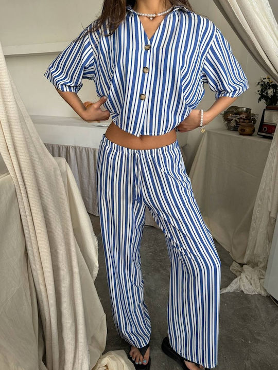 Elloturcia Set Pantaloni Dama Albastru