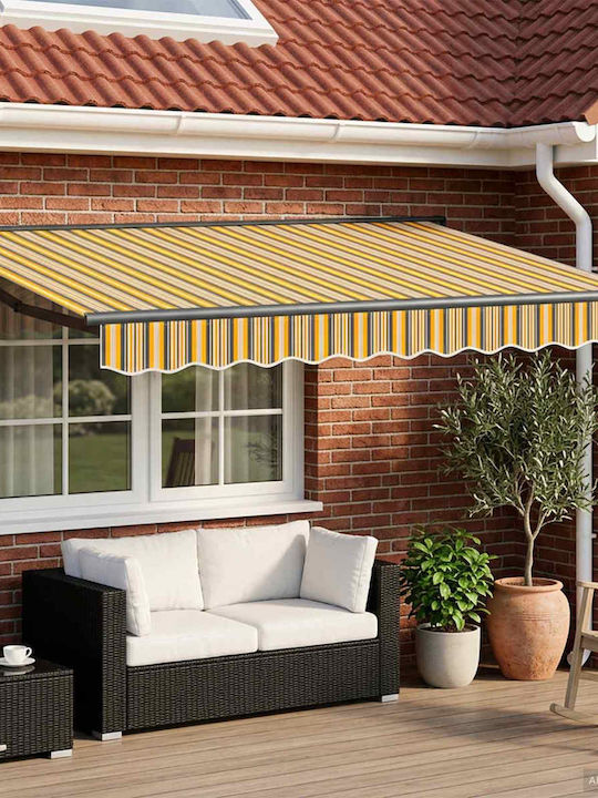 vidaXL Тента Тераса Жълта 2.5x2m