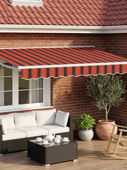 vidaXL Τέντα Βεράντας Πορτοκαλί 3.5x2m