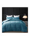Liolios Home Κουβερτοπάπλωμα Μονό 160x240εκ. Cassiano Petrol