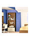 Floor Bookcase Wooden Ecru