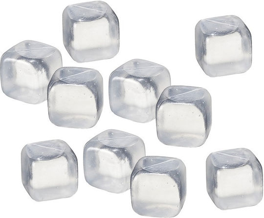 Set of 10 Plastic Ice Cubes 5.5x5.5x5.5cm Reusable Dispensers Leone T3036