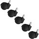 Freebox Caster For Office Chair Metallic 5 Pieces 1.1x1.1cm Black