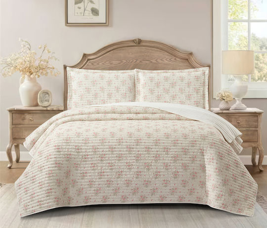 Liolios Home Liolios Home Tagesdecken Übergröße Ivory/Rose 220x240cm 3 Stück