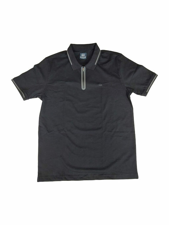 Polo Bluza Tricou Cu Mânecă Scurtă Neagră