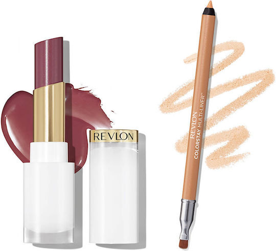 Revlon Duo Glass Shine Set Machiaj pentru Buze 2 Bucăți