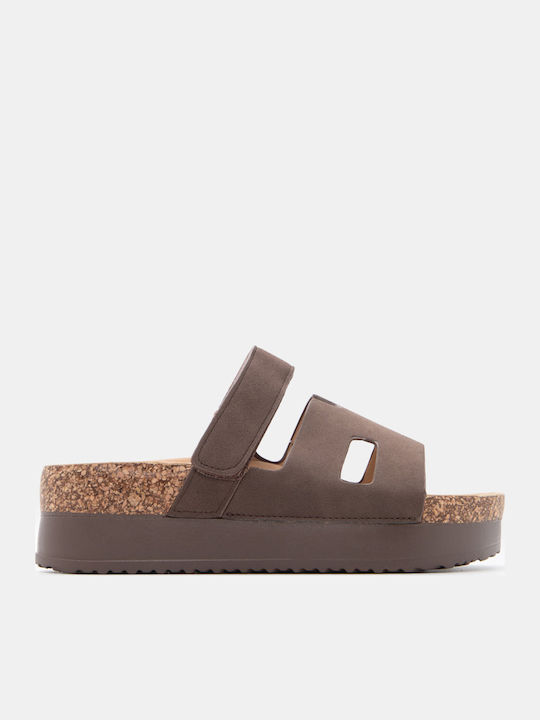 Luigi Women's Flat Sandals Flatforms Brown