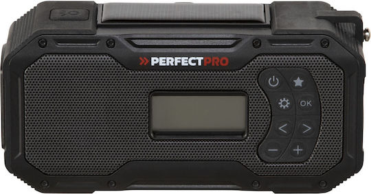 PerfectPro E-100 Tischplatte Radio Batteriebetrieb DAB+ Schwarzes
