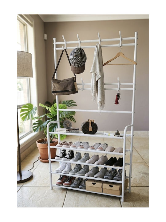 Eingangsmöbel mit Kleiderständer & Schuhregal 80x26x170cm