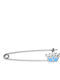 Children's Safety Pin Charm From 9K White Gold For Boy