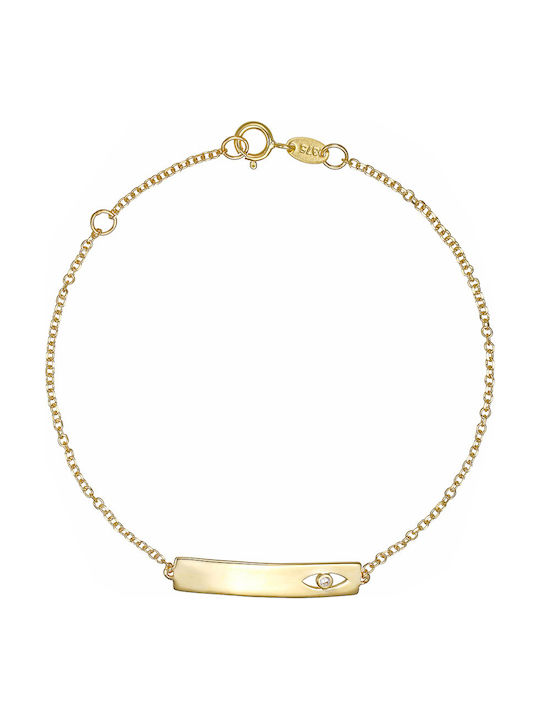 Kinderarmband Identität aus 9K Gold