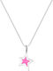 Hängendes Charm Stern aus Weißgold 14K Rosa