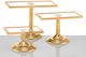 Metallic Gold Cake Stands Set of 3 Pieces 30x14x21 25x14x16 20x14x11cm