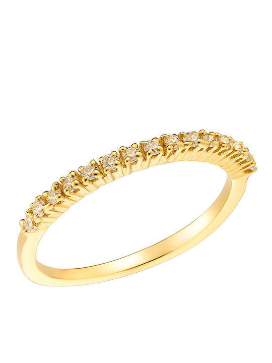 Women's Spinner Ring with Zircon in 14K Gold