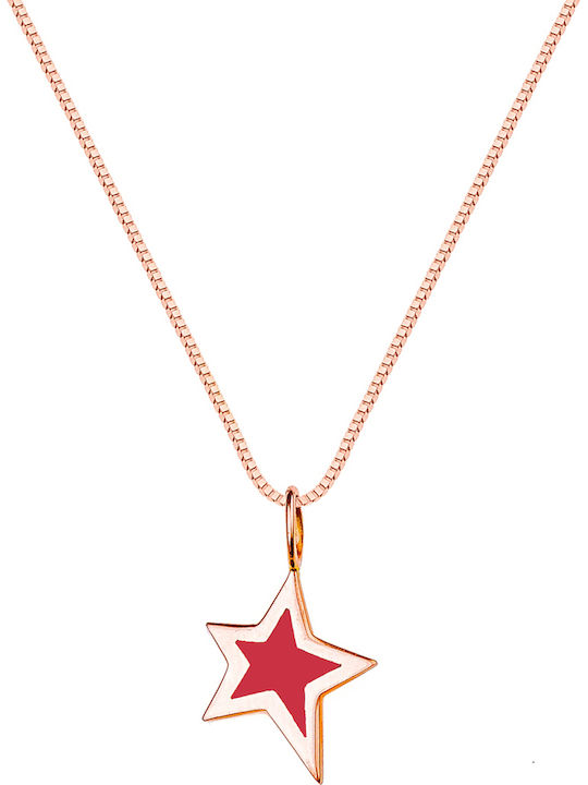 Charm Stea din Aur Roz 14K Roșu