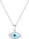 Charm Eye in White Gold 14K Black