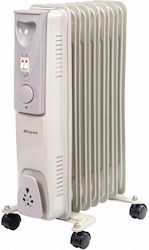 Oil Filled Radiator with 6 Slices 1500W