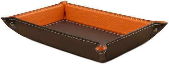 Tuscany Leather Coș Decorativ Din Piele Artificială Maro