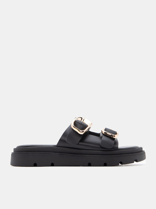 Luigi Γυναικεία Σανδάλια Flatforms Μαύρα