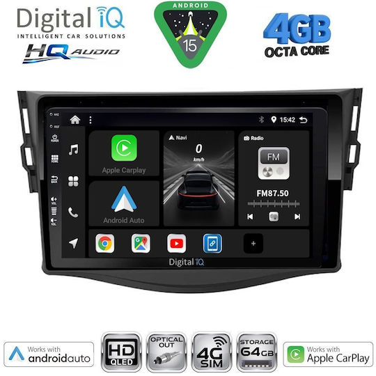 Digital IQ Car Audio System for Toyota RAV 4 2006-2012 (Bluetooth/USB/WiFi/GPS/Apple CarPlay/Android Auto) with 9" Touch Screen