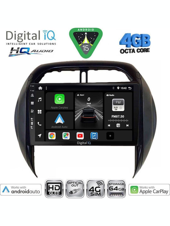Digital IQ Car Audio System for Toyota RAV 4 2000-2006 with Clima Bluetooth USB WiFi GPS Apple CarPlay Android Auto with 9" Touch Screen