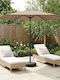 Rundschreiben Aluminium Braune Garten- und Terrassen-Sonnenschirm F3xY2.28m