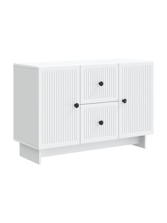 Wooden Sideboard with Drawers White 89x34.5x60cm