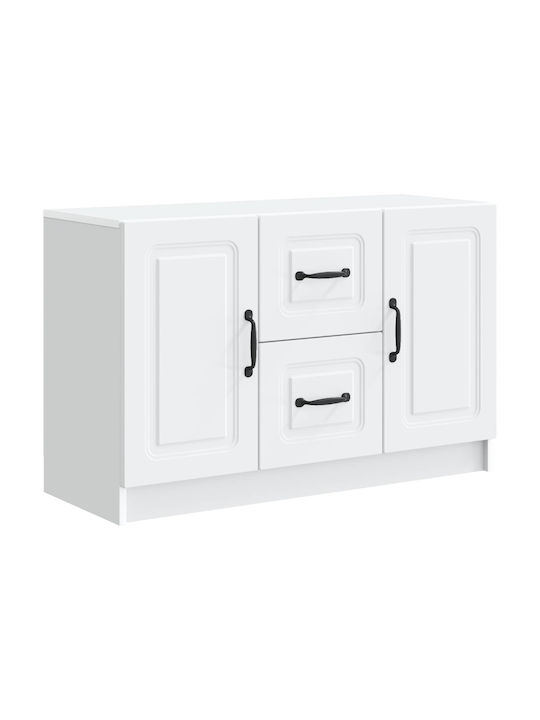Sideboard aus Holz & Metall mit Schubladen Weiß 89x34.5x57cm