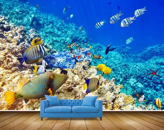 FRIPIA Decorațiune Tapiserie Lucrată Manual Albastră Din Țesătură 200x150cm