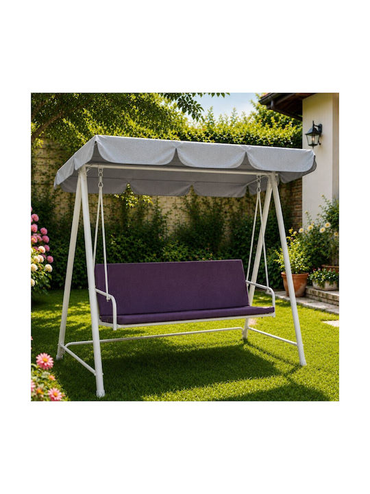 Pucioasa Perna Swing Cushion De Grădină Cu Spătar Mov 50x150cm