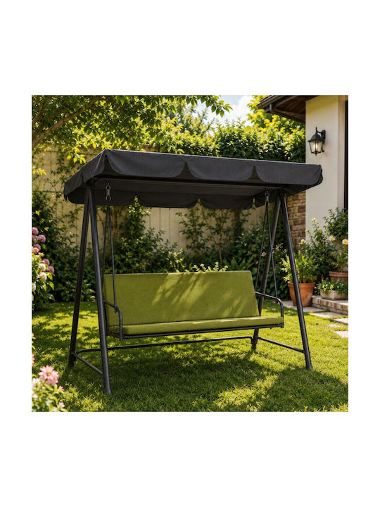 Pucioasa Garden Swing Cushion with Backrest Green 50x150cm