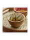 S-d Inaya Round Wooden Green Serving Bowl with Diameter 13cm
