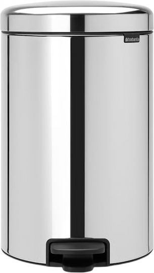 Brabantia Brabantia New Icon Mülleimer aus Inox mit Pedal Grau 20lt