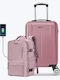 Quasar Βαλίτσες Ταξιδιού Σκληρές Powder Pink με 4 Ρόδες