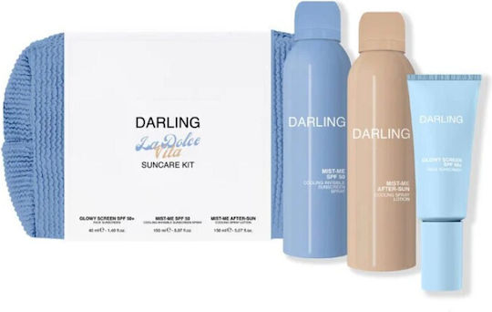 Darling La Dolce Vita Set with Body Sunscreen After Sun & Toiletry Bag SPF50 4 Pieces
