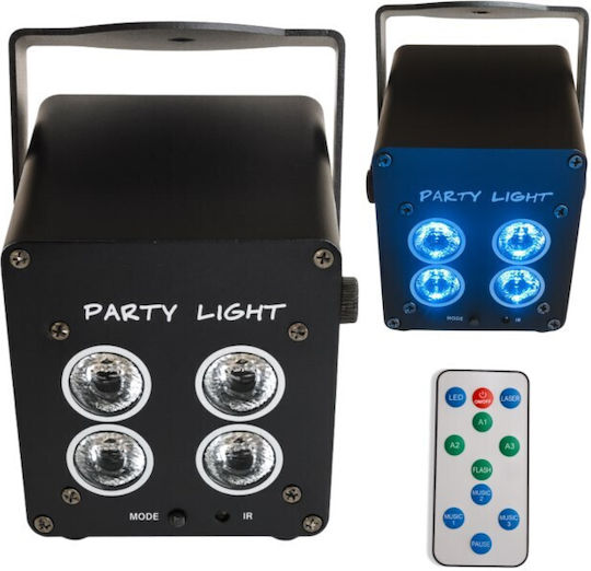 Light4me Accu Par 4x3w Portable LED Projector Battery 360