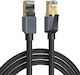 Ugreen F/FTP Cat.8 (40Gbps) Καλώδιο Δικτύου Ethernet 1m Μαύρο