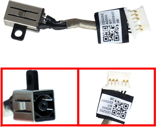 Laptop Universal Netzteil Dc Power Jack Socket Dell Dd0z92ad000 4.8cm 5pins Код.31171