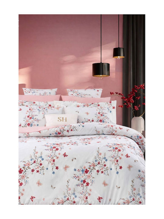 SteweHome Σετ Παπλωματοθήκη Βαμβακερή 200x230cm Διπλή με 2 Μαξιλαροθήκες & 1 Σεντόνι Stewehome Σετ Παπλωματοθήκης Με Σεντόνι Με Λάστιχο Διπλό Από Βαμβάκι 200x230 Cm · Ste-020741-v41224