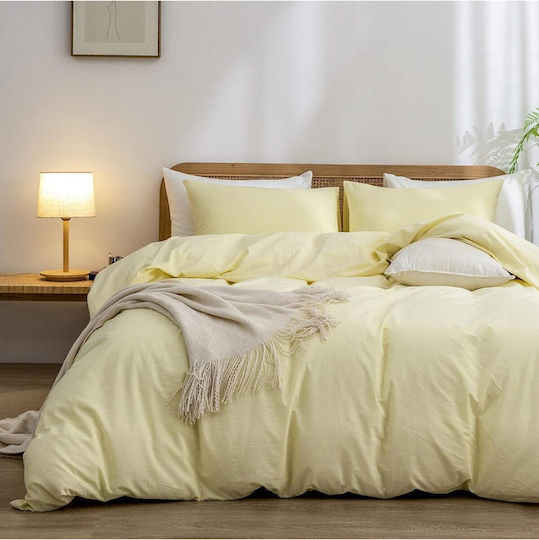 SteweHome Semi-Double Duvet Cover Set 180x220cm Ecru