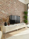 TV Stand Made of Wood & Gold Glass L180xD30xH41cm