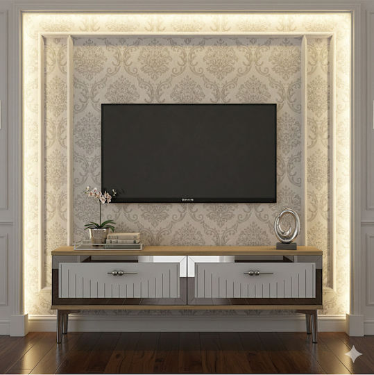 SteweHome TV-Ständer Gold M120xΠ30xH41cm