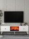 TV-Ständer Weißes Schwarzes M150xT30xH46cm