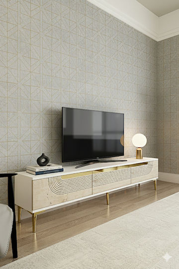 Έπιπλο TV Επιδαπέδιο Χρυσό 180x30x41εκ. Έπιπλο TV Επιδαπέδιο Χρυσό 180x30x41εκ.