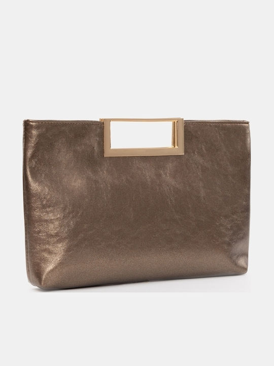 Handtasche Handtasche Goldene Griffe Bronze Größe One Size Bronze