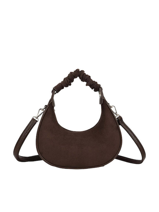 Gallantry Women Hobo Handbag Ruched Handle Elegant Shoulder Strap Dark Brown
