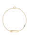 Kids Bracelet ID Made of 14K Gold with Evil Eye